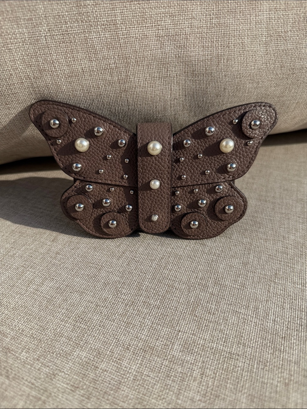 Kate Spade Butterfly Leather Card Holder EUC
